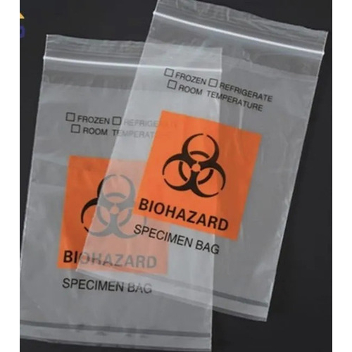 Biohazard specimen relocking bags